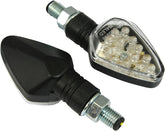 Bike It Short Stem LED Diamond Indicators With Black Body And Clear Lens